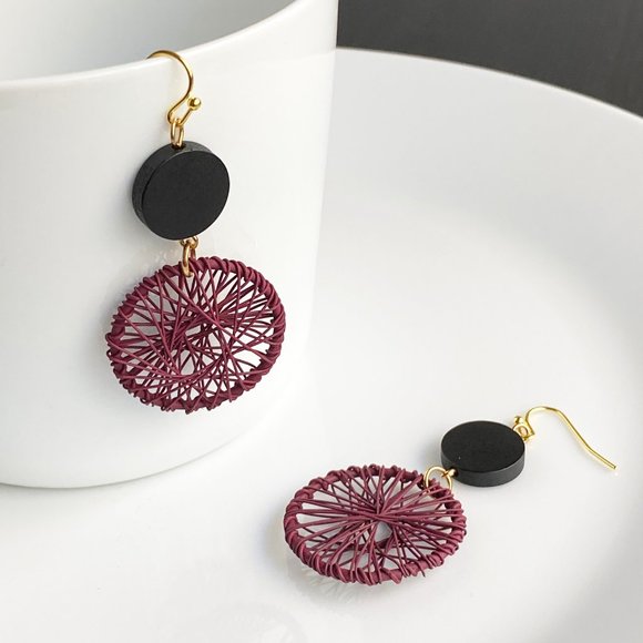 NEW "Vesuvius" Dreamcatcher Wooden Earrings - Picture 3 of 5